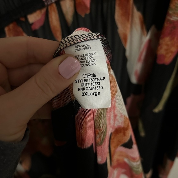 COPY - Monaco full length maxi floral sheer dress with cut out long sleeves PLU… - Picture 5 of 11